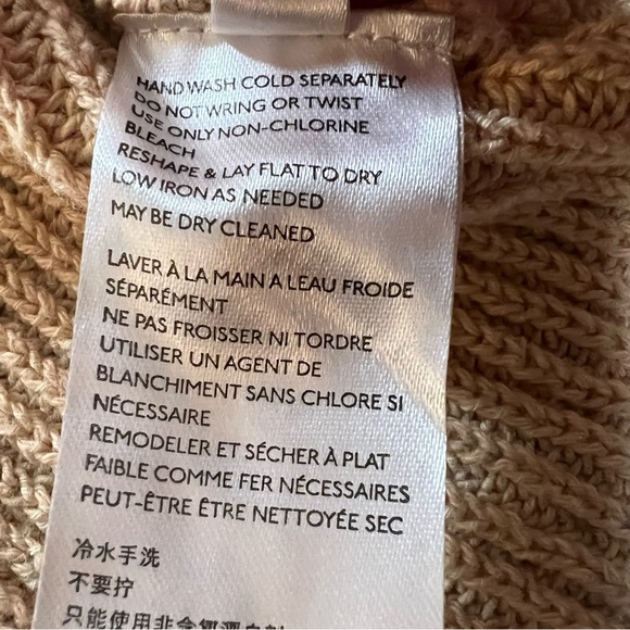FREE PEOPLE FP Beach Freya Sweater Oatmeal Short Sleeve Rib Knit Size Large - Picture 11 of 11